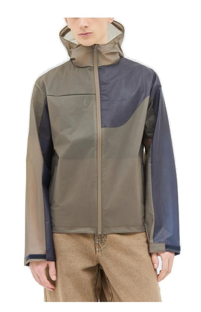 Dime Dime Panelled Zip-Up Hooded Tech Jacket 1