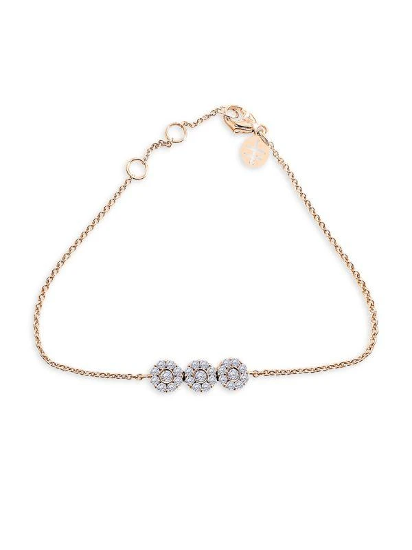 HUEB Diamond Flower 18K Rose Gold & 0.33 TCW Diamond Bracelet 1