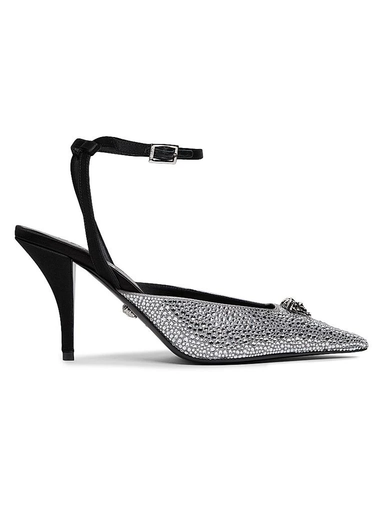 Versace Embellished Medusa 85MM Slingback Sandals 1