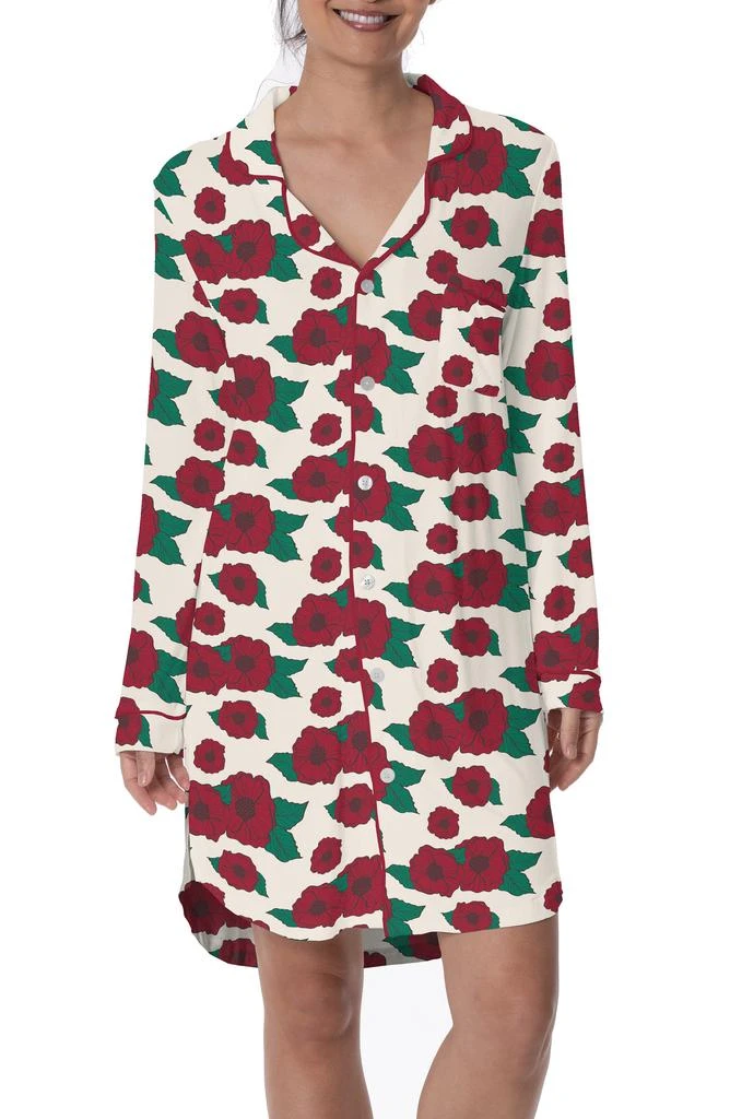 KicKee Pants Floral Long Sleeve Nightshirt 1