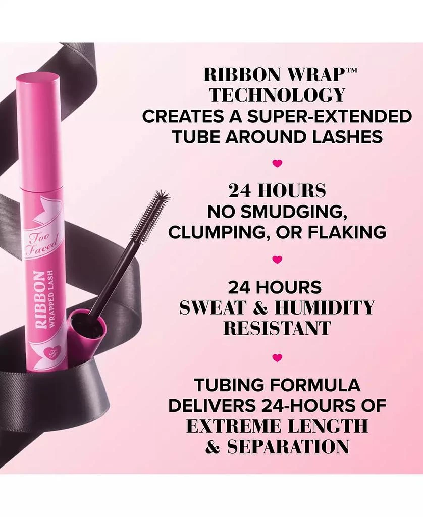 Too Faced Travel-Size Ribbon Wrapped Lash Tubing Mascara 6