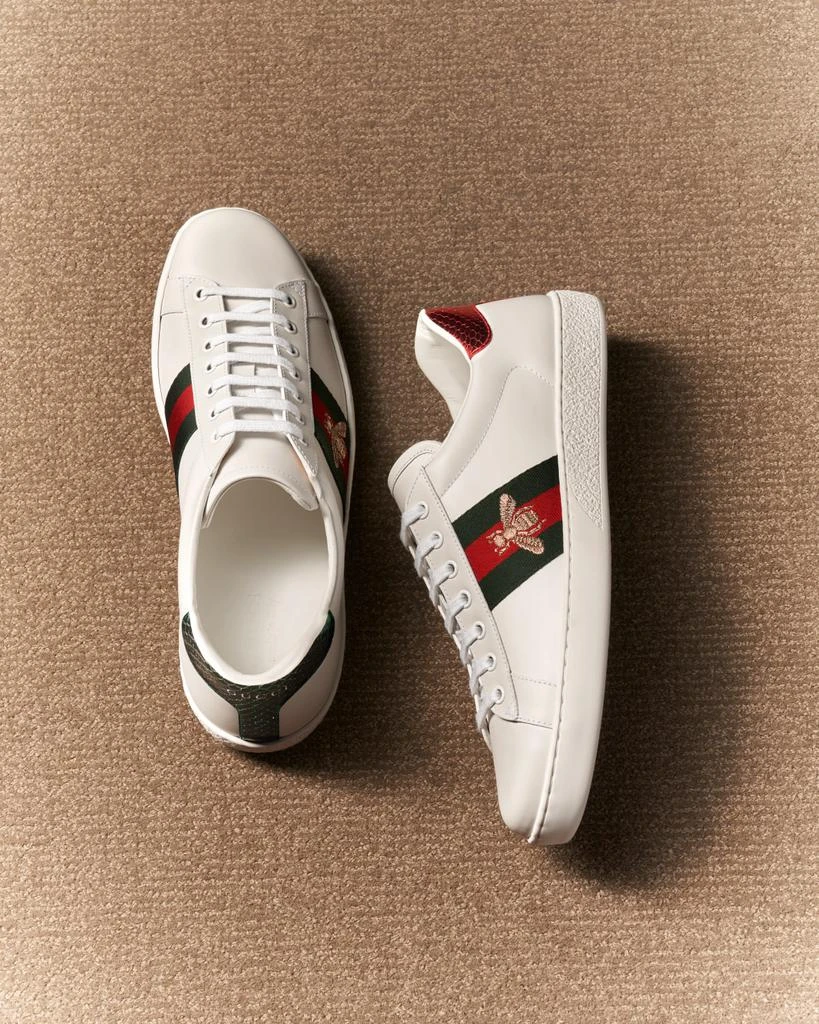 Gucci Men's New Ace Embroidered Low-Top Sneakers 4
