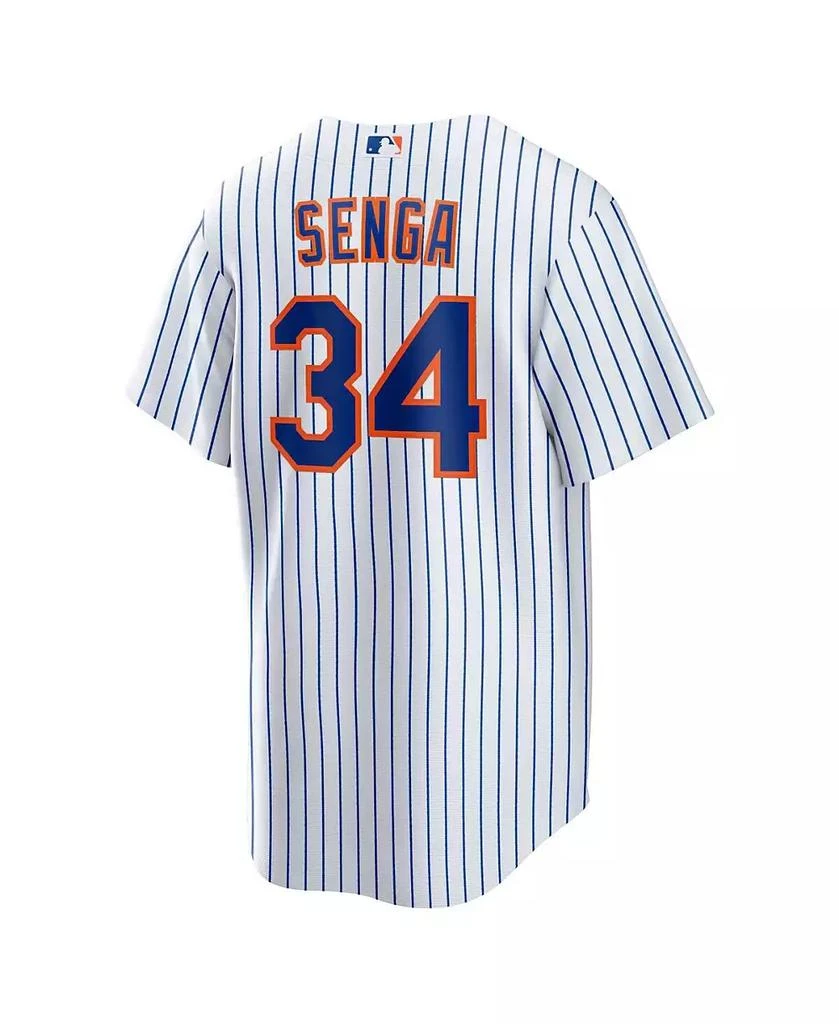 NIKE Men's Kodai Senga White, Royal New York Mets Home Replica Player Jersey 4