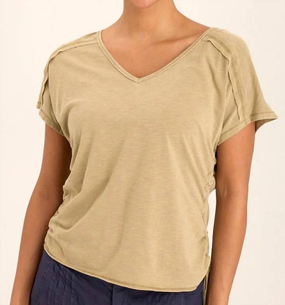 XCVI Xcvi - Diggory Cinched Cord V-neck Jersey Tee