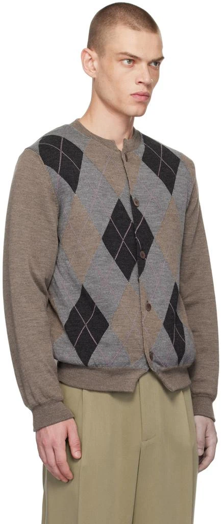 Magliano Brown Argyle Cardigan 2