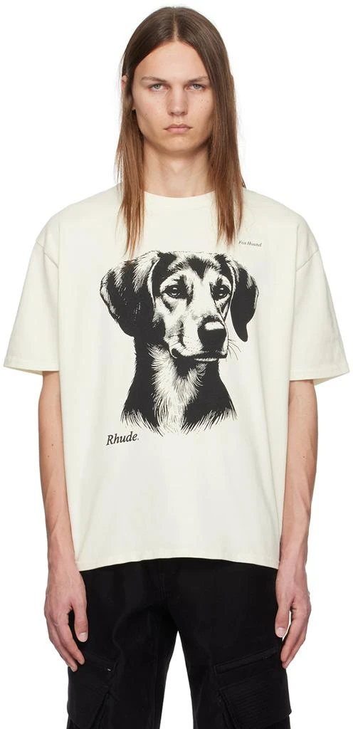 Rhude Off-White 'Fox Hound' T-shirt 1