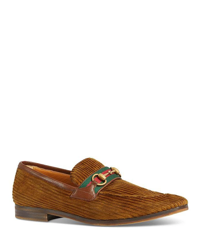 Gucci Men's Corduroy Horsebit Loafers 1