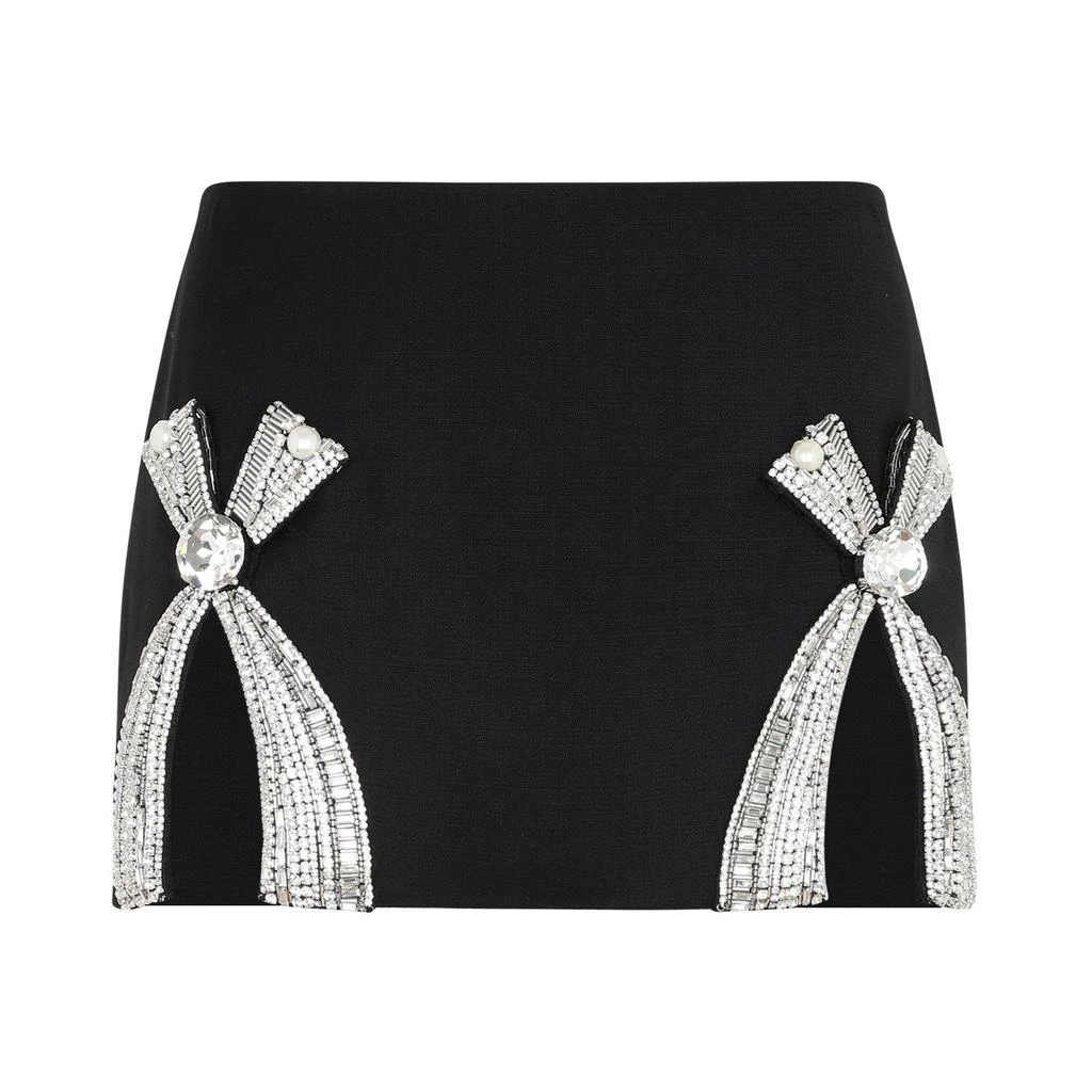 AREA Area Bow Embellished Mini Skirt 1