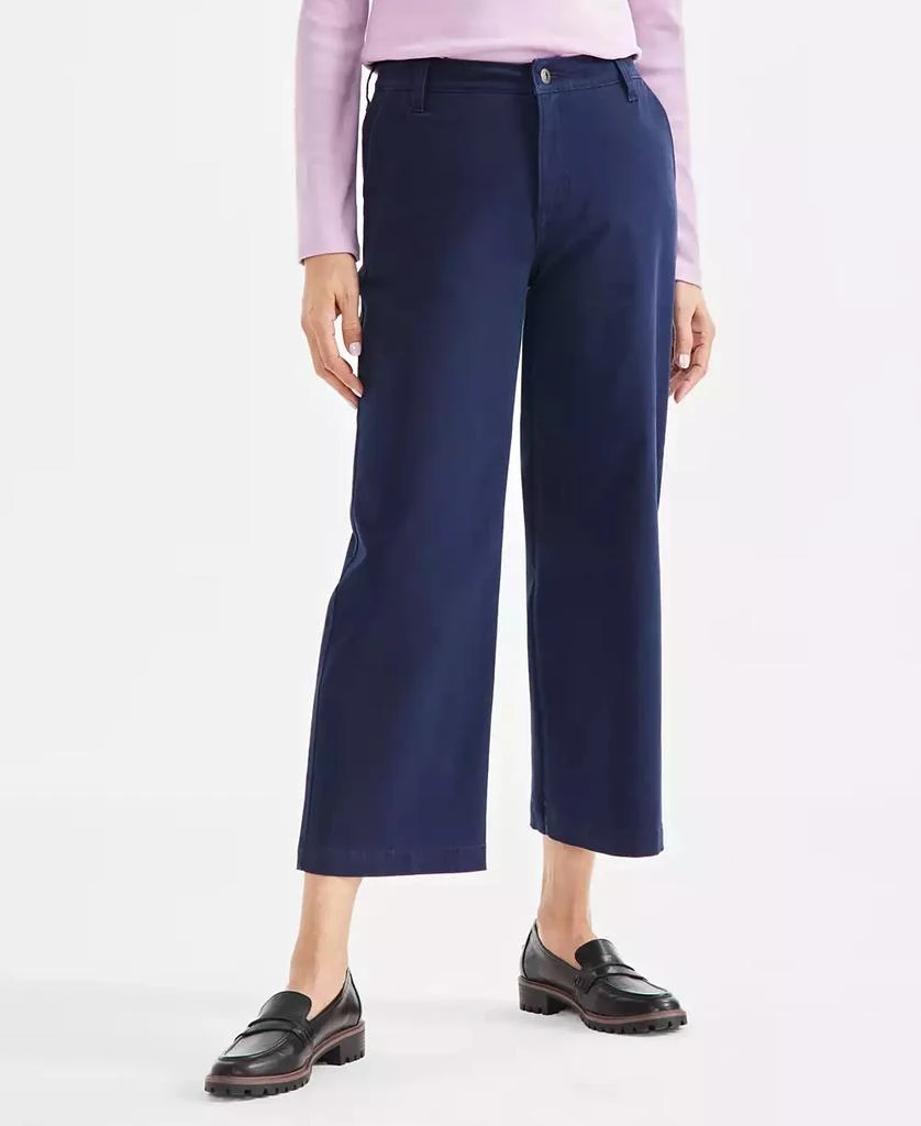 Style & Co Women's Twill Wide-Leg Cropped Pants, Exclusively at Macy's 3