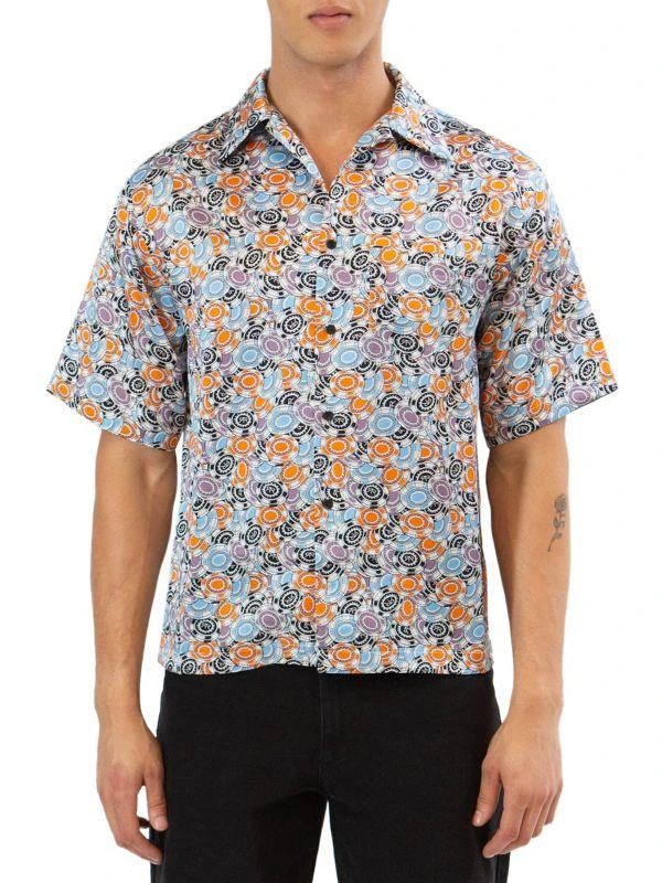 RTA Poker Chip Print Oversized-Fit Shirt 3