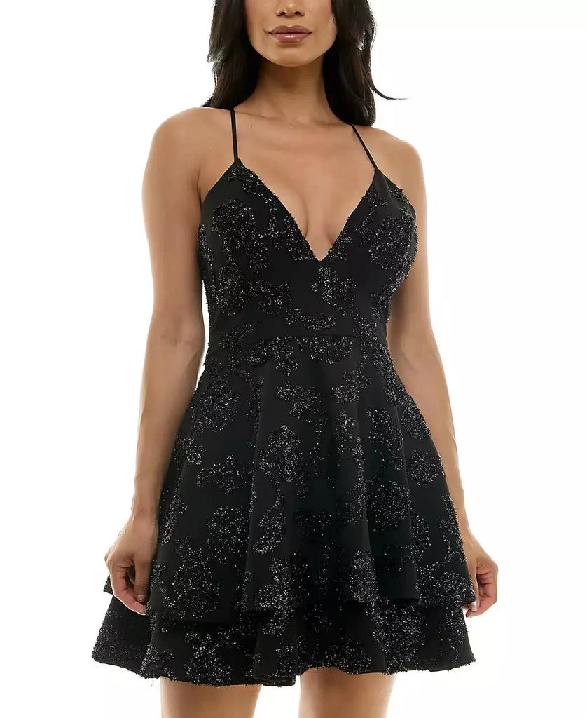 Emerald Sundae Juniors' Lace-Back Fit & Flare Dress 5