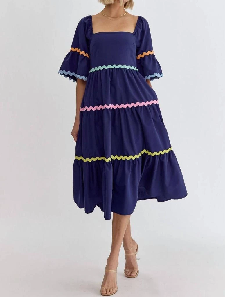 entro Entro - Ty Tiered Midi Dress 1