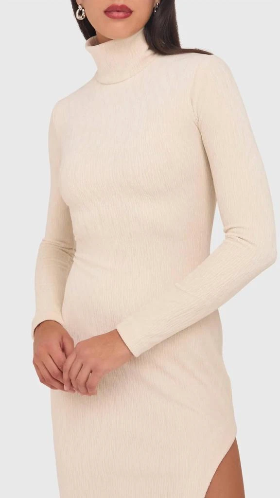 Amanda Uprichard Amanda Uprichard - Secora Mock Neck Velvet Midi Dress 3