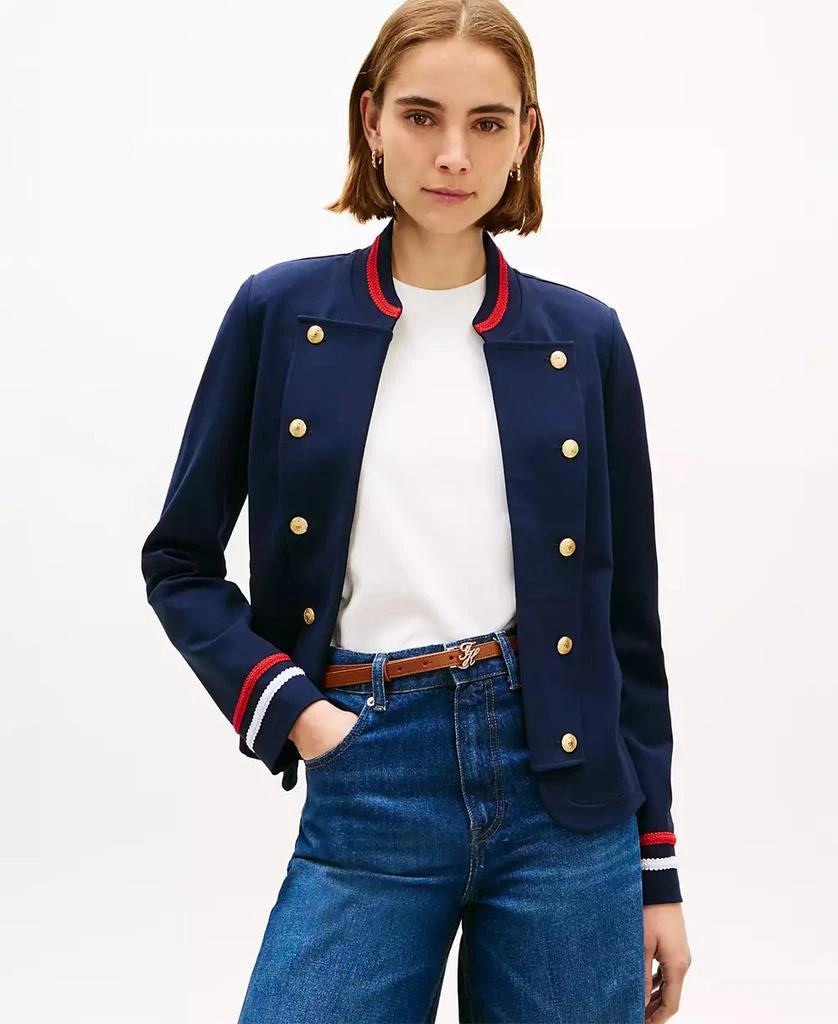 Tommy Hilfiger Women
s Open Band High Collar Jacket