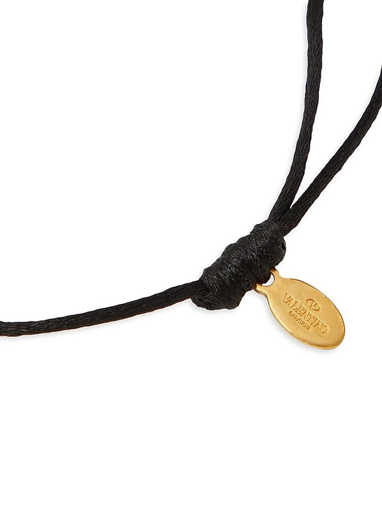 Valentino Vlogo Signature Bracelet in Cotton and Swarovski Crystals 5