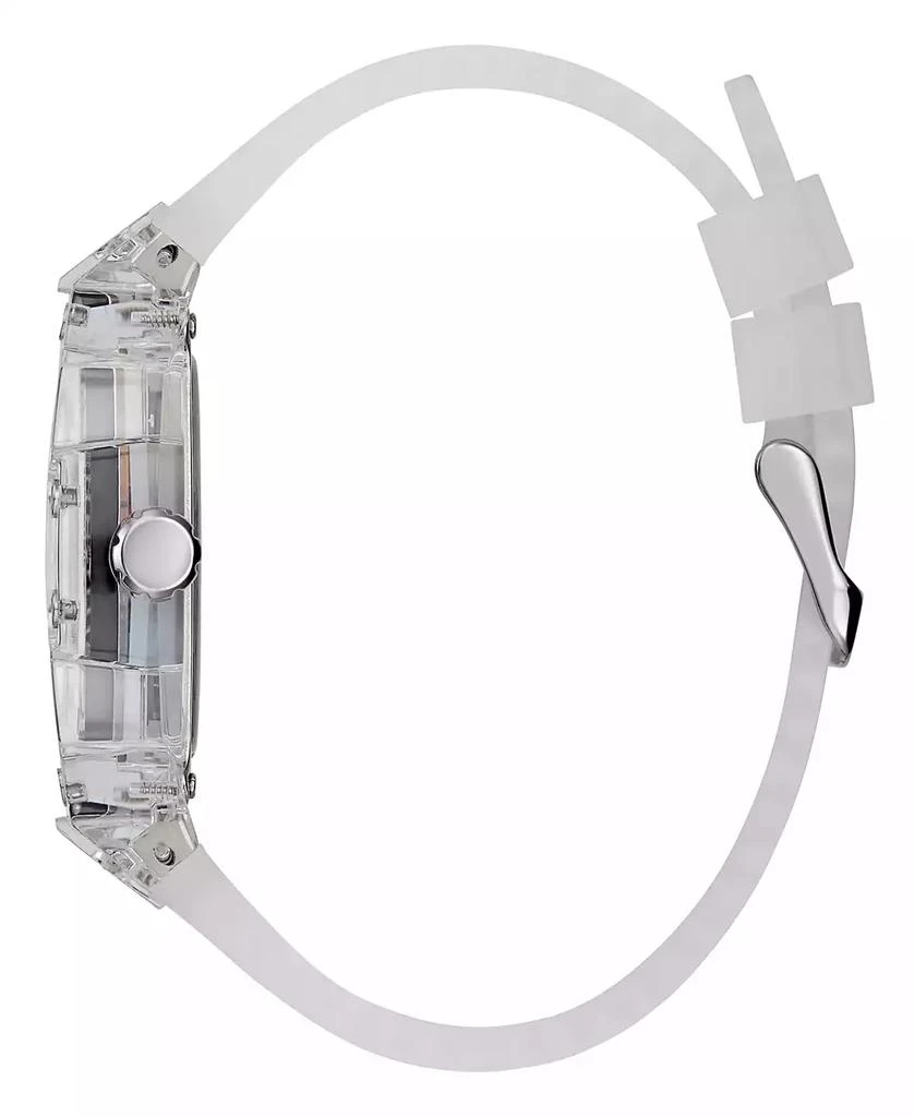GUESS Men's Clear Silicone Multi-Function Watch 44mm 2