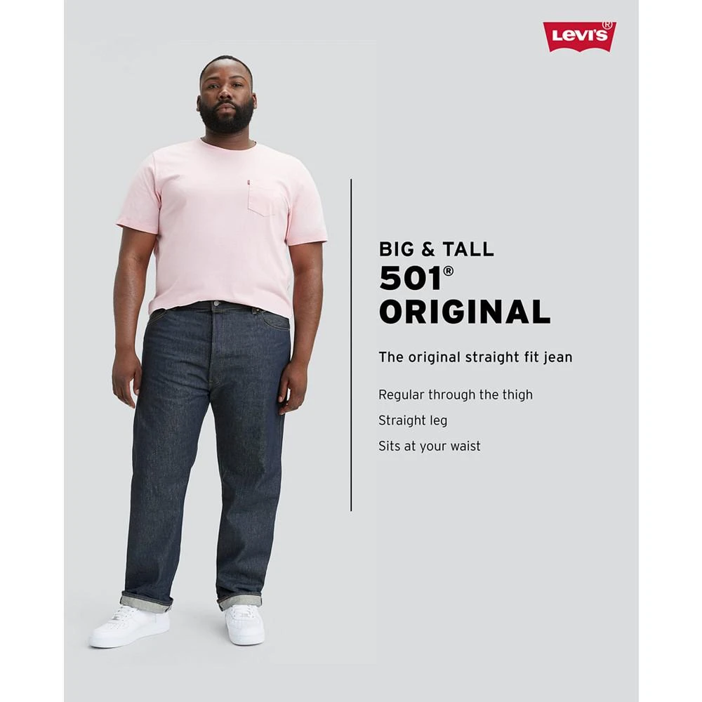 Levi's Men's Big & Tall 501 Original Distressed Jeans 5