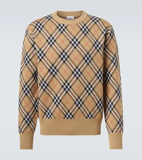 Burberry Burberry Check wool-blend sweater 1