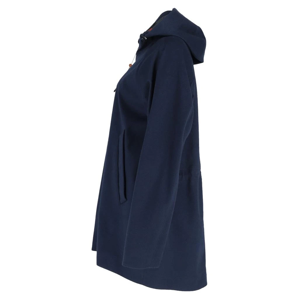 Loro Piana Parka Hooded Jacket in Navy Blue Cotton 2