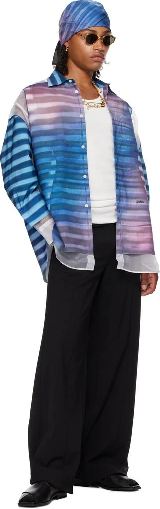 Jean Paul Gaultier Blue 'The Air' Scarf 2