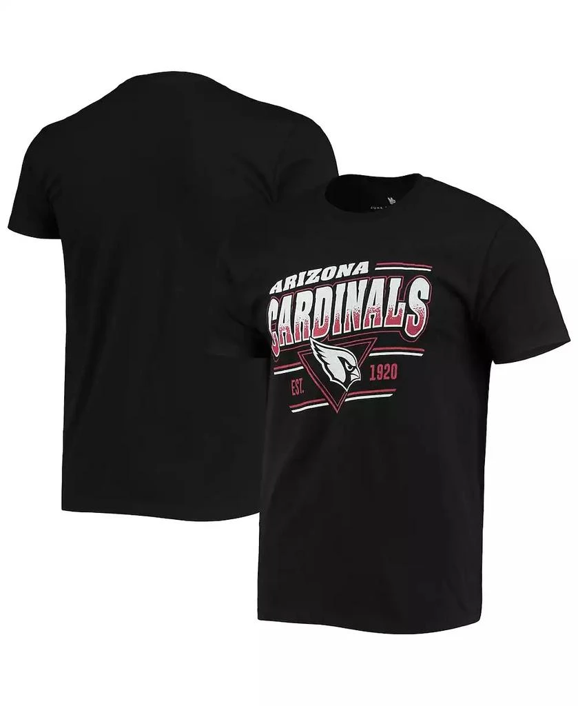 Junk Food Men's Black Arizona Cardinals Throwback T-shirt 1