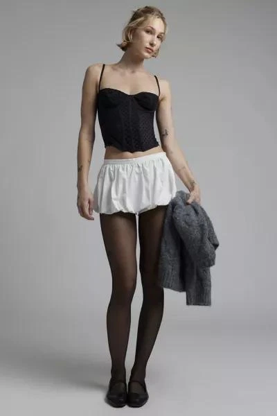 Out From Under Out From Under Flocked Dots Corset Top 3