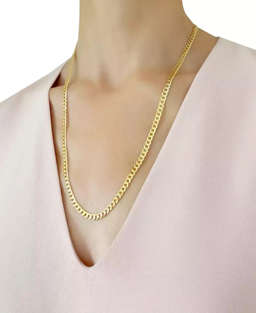 Italian Gold 22" Open Curb Link Chain Necklace (4-5/8mm) in Solid 14k Gold 2