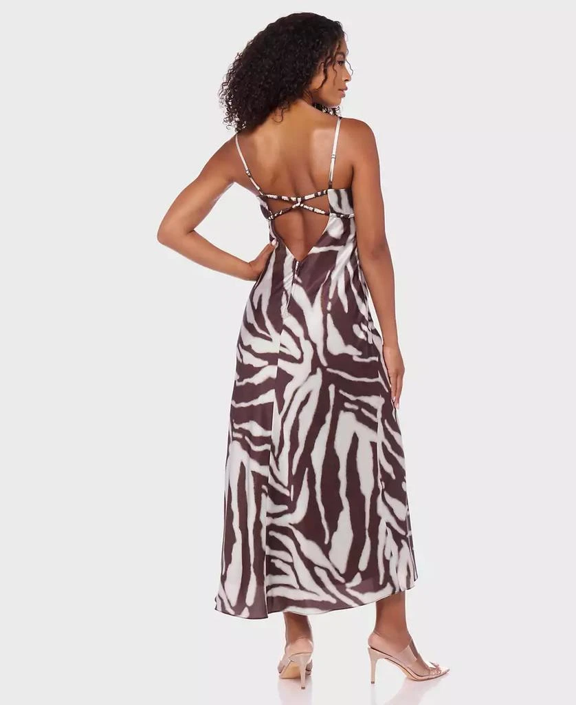 Alex & Sophia Juniors' Printed Satin Sleeveless Dress 2