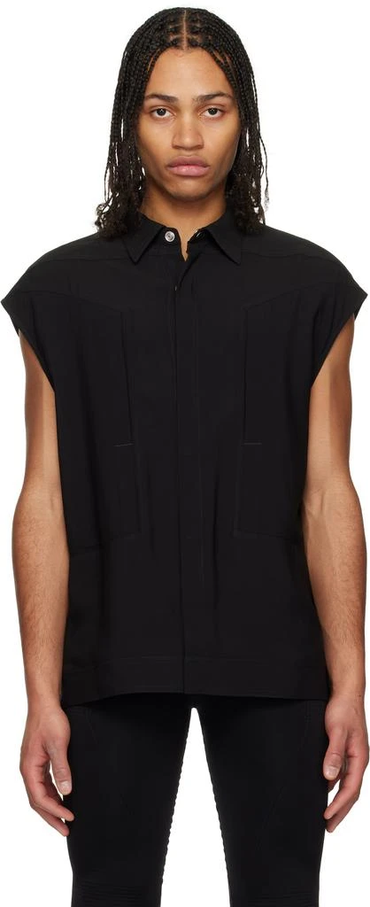 Rick Owens Black Hollywood Sleeveless Jumbo Shirt 1