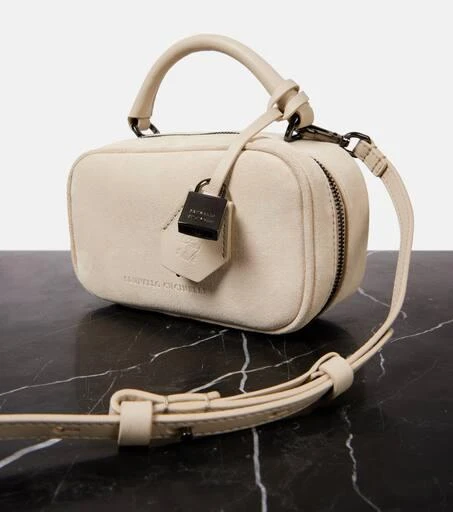 Brunello Cucinelli Foulard Mini suede tote bag 6