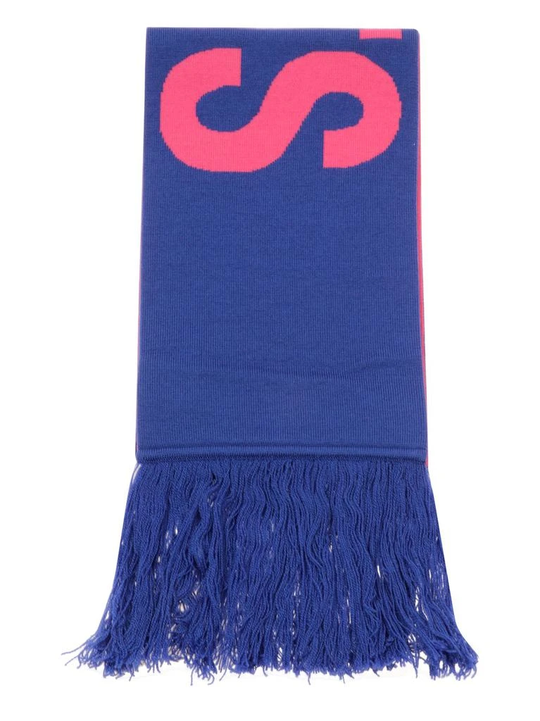 Vetements Vetements Logo-Embroidered Knitted Scarf 1
