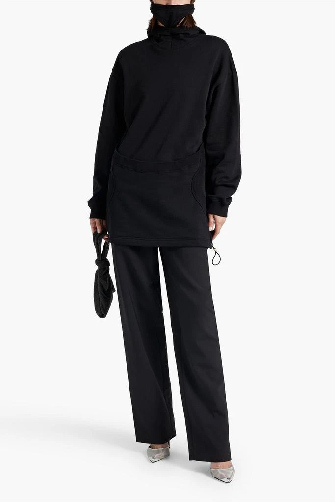 Dion Lee Oversized layered French cotton-terry hoodie 5