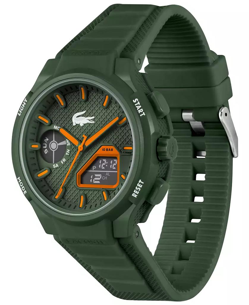 Lacoste Men's LC33 Khaki Silicone Strap Watch 45mm