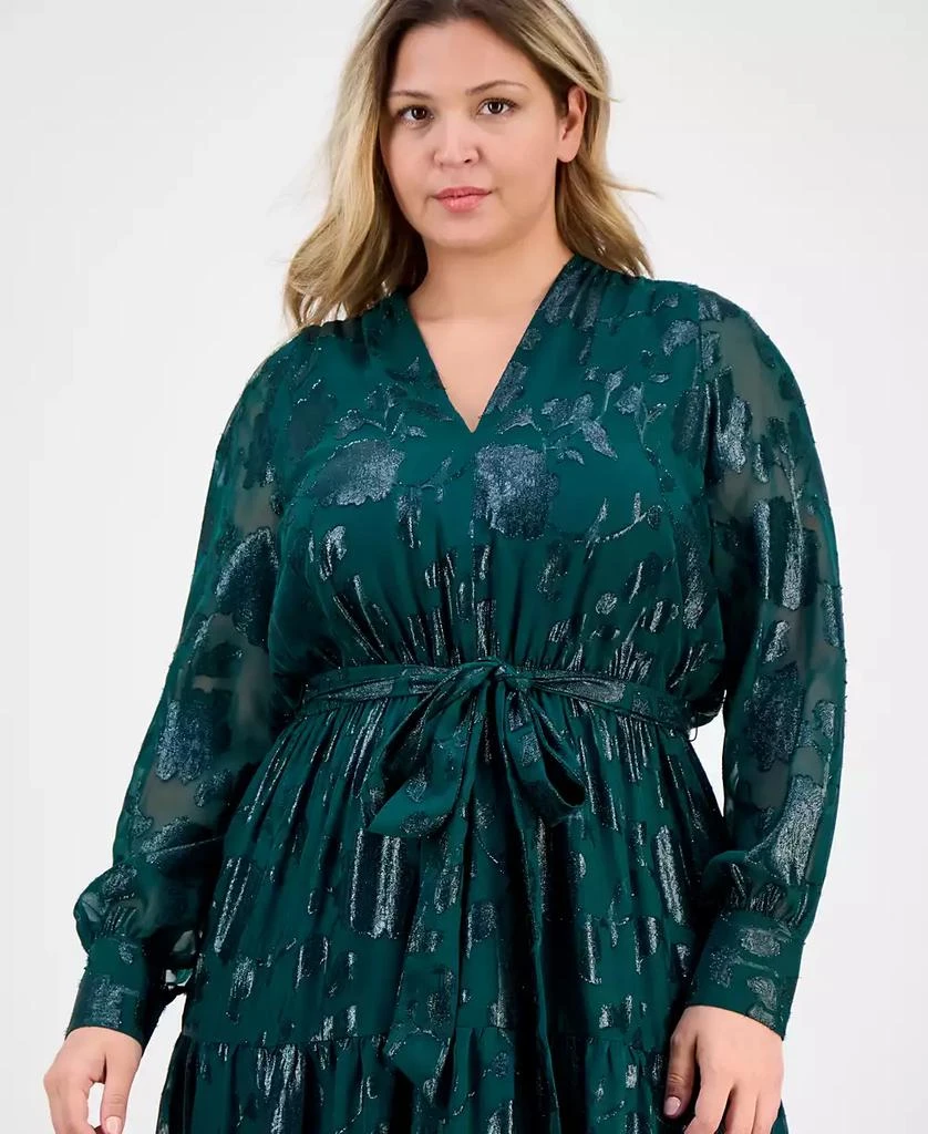 Shop Plus Size Floral Jacquard Blouson-Sleeve Midi Dress on Sale at  BeyondStyle  Get 59% Off Plus Size Floral Jacquard Blouson-Sleeve Midi  Dress with Limited-Time Flash Deals, Exclusive Discounts, and Special  Offers.
