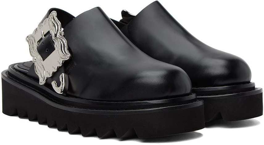 Toga Pulla Black Pin-Buckle Mules 4