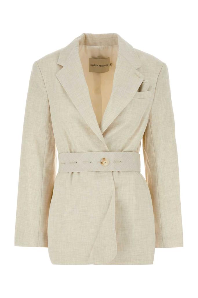 CAMILLA AND MARC Sand Stretch Polyester Blend Floris Blazer