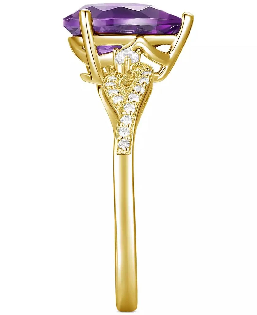 Macy
s Amethyst (1-3/4 ct. t.w.) 
Lab-Grown White Sapphire (1/6 ct. t.w.) Twist Ring in 14k Gold-Plated Sterling Silver (Also in Additional Gemstones) 4