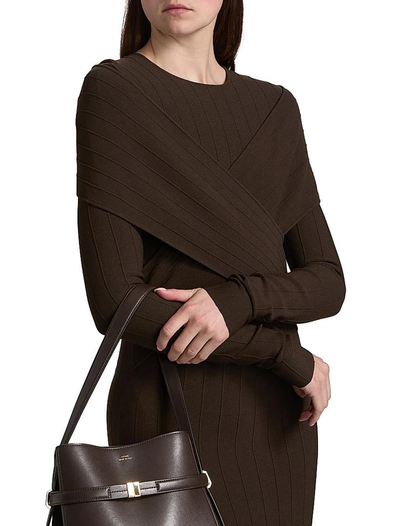 Phoenix Rib-Knit Wrap Maxi Dress  On Sale Now with Up to 50% Off |  Discover Exclusive Deals & Savings at BeyondStyle  Authentic ET OCHS  dresses|women's|mermaid|women's apparel|long  sleeve|contemporary|Women's|solid|floor-length|crewneck with Limited ...
