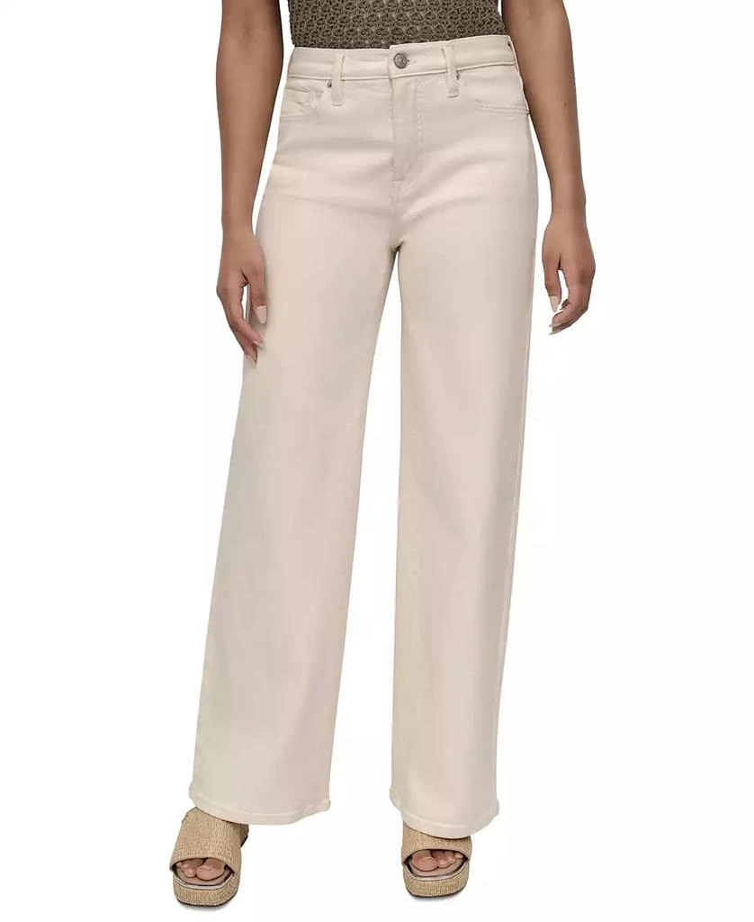 DKNY Women's High-Rise Tailored Wide-Leg Jeans 3
