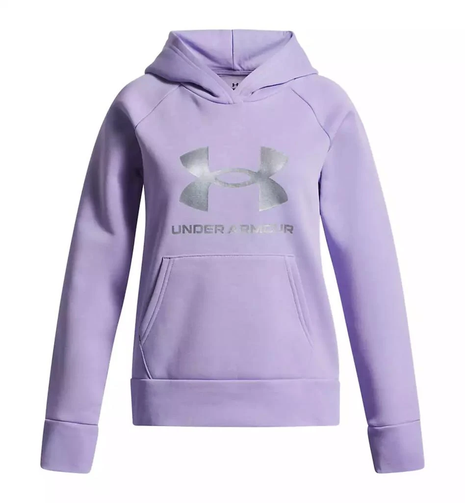 Under Armour Girls 6-16 Rival Long Sleeve Shimmer Hoodie 4