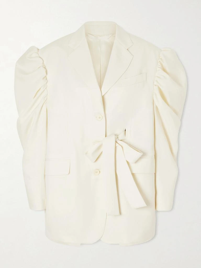 Simone Rocha Open-back Woven Blazer
