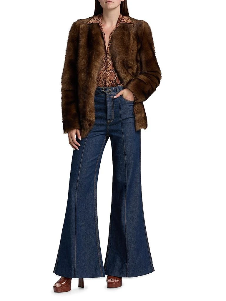 Zimmermann Hypnotic Snake Silk Button-Front Shirt 2