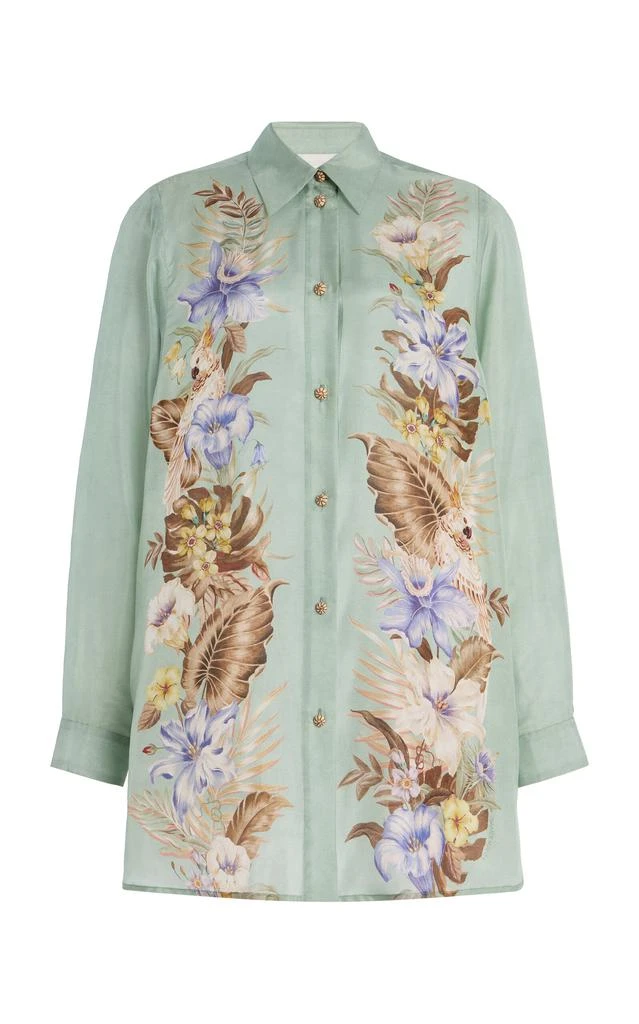 Zimmermann Zimmermann - Coco Silk Organza Shirt - Green - 1 - Moda Operandi 1