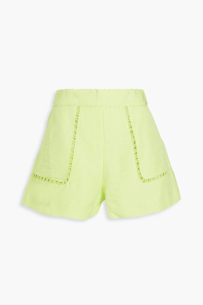 Aje Lucie bead-embellished linen-blend shorts