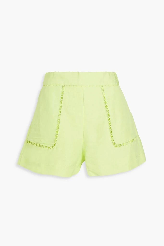 Aje Lucie bead-embellished linen-blend shorts 1
