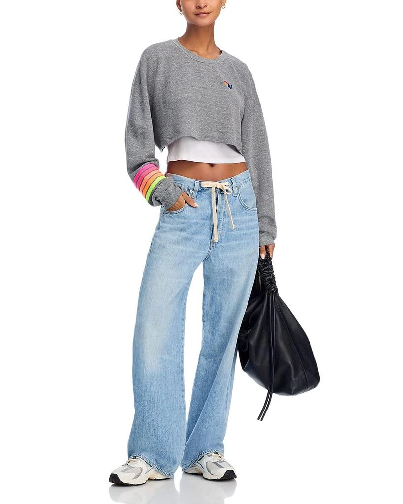 Aviator Nation Cropped Sweatshirt - Exclusive 2