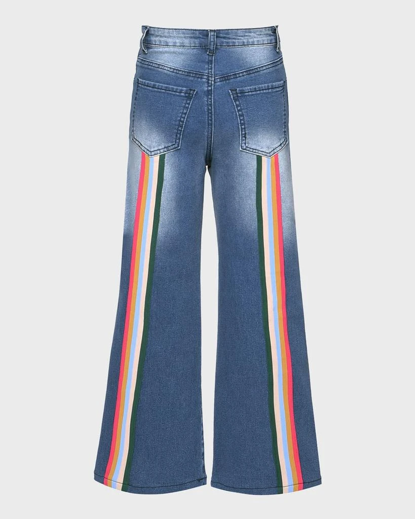 Hannah Banana Girl's Jeans W/ Multicolor Stripes, Size 7-14 4