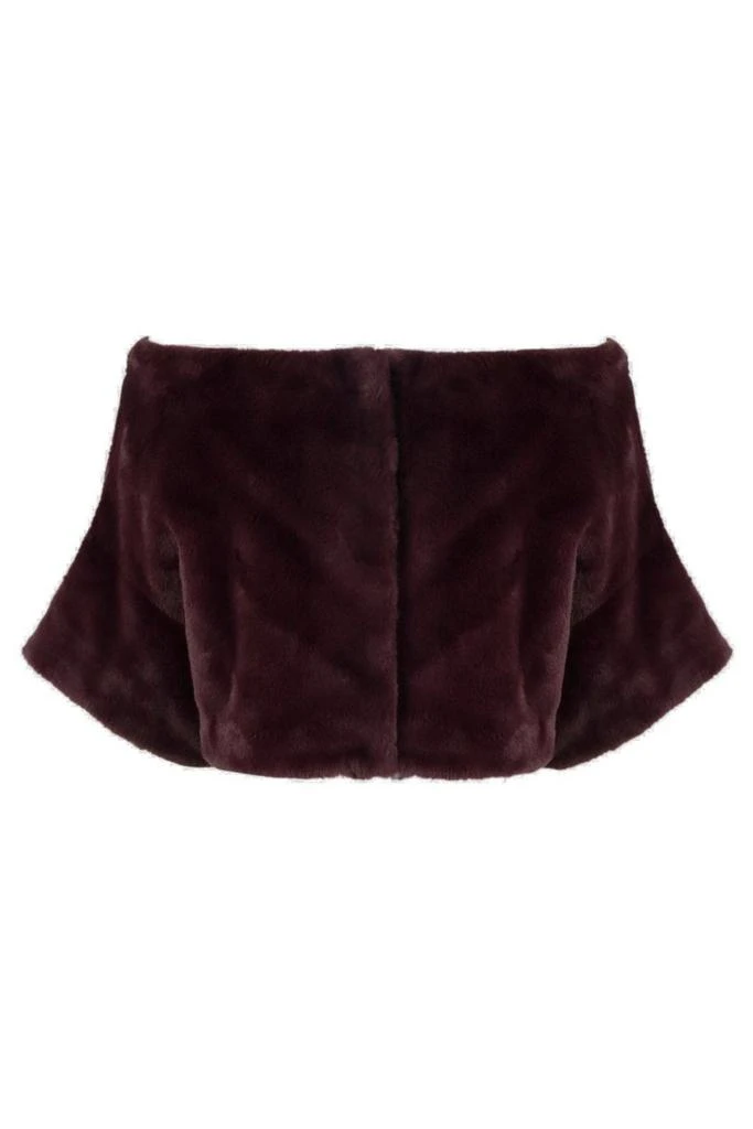 P.A.R.O.S.H. P.A.R.O.S.H. Photo Cropped Velvet Cape 1