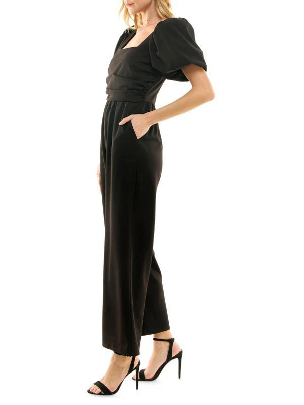 Nicole Miller Squareneck Crepe Jumpsuit 3