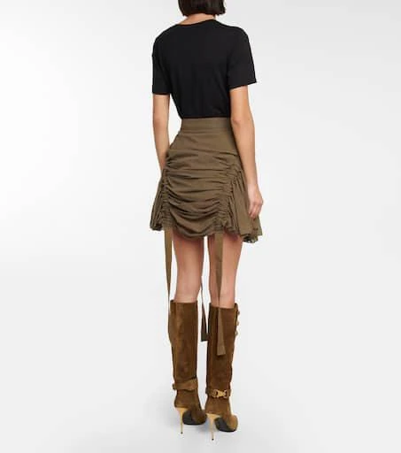 Balmain Ruched cotton-jersey miniskirt 3